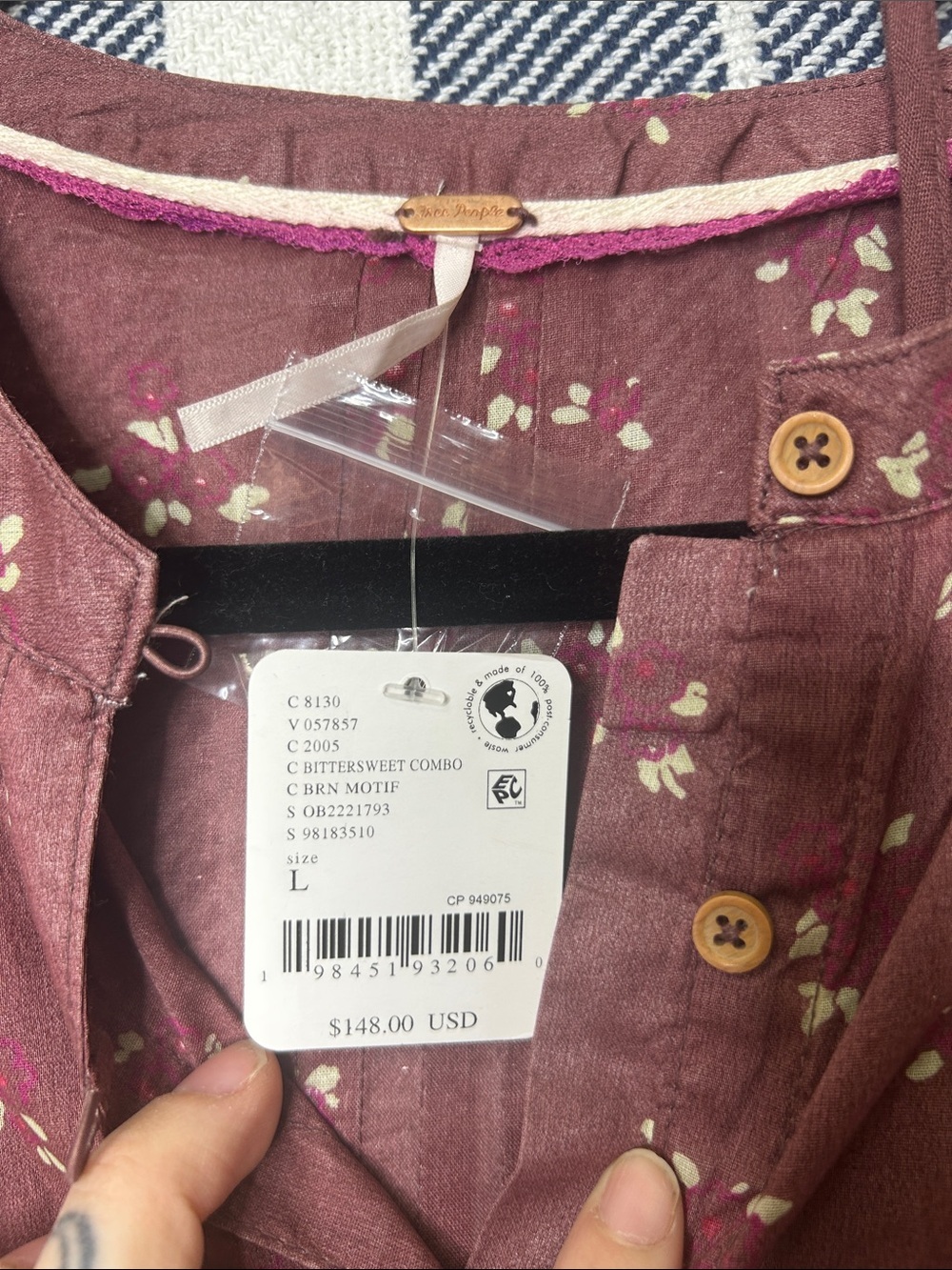 NWT Free People Bella Mae Midi Dress Boho Floral Prairie Cottagecore DusterFlowy - Picture 6 of 8